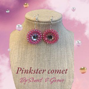 Scent & Gems, Pinkster comet earrings